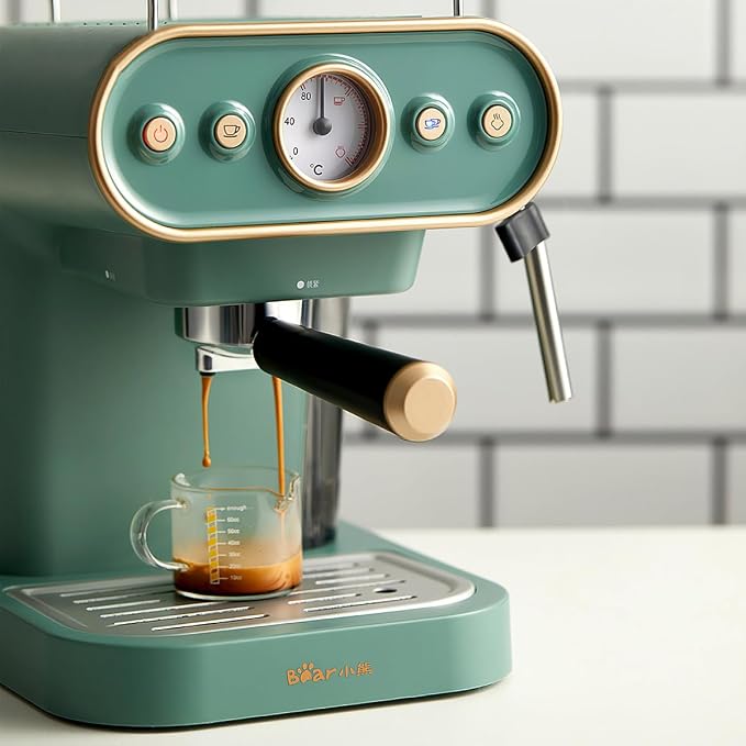 compact high-pressure coffee machine with steam frother - Image 7