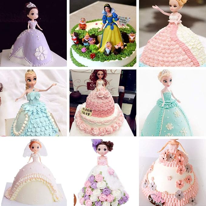 Princess Doll Dress 8 Inch Cake Pan, Made of Food Grade Aluminum, Anodized Surface, Brushed and Matte, Tempting Large Curved Cake (Silver) - Image 5