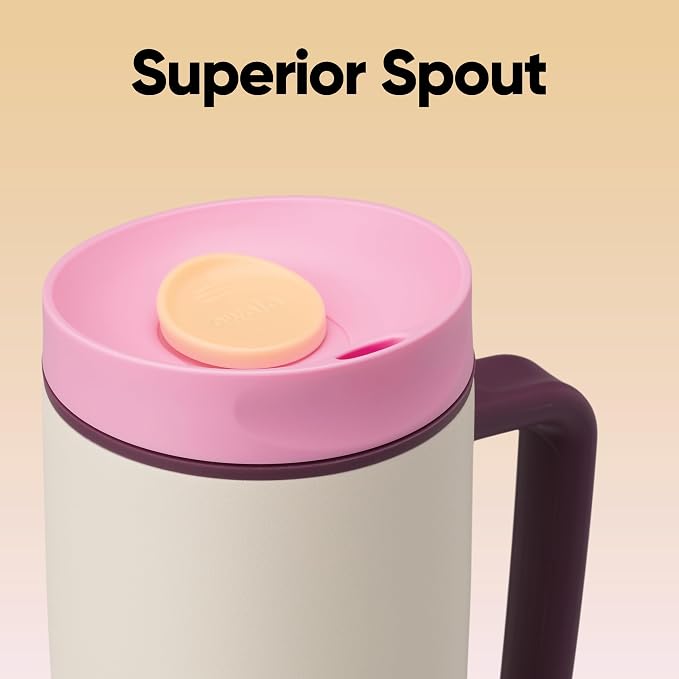 Owala SmoothSip Slider Stainless Steel Insulated Travel Mug with Handle, 100% Leak Proof, For Hot and Cold Drinks, Travel Friendly with Sliding Lock Lid, BPA Free, 24 oz, Daybreak - Image 4