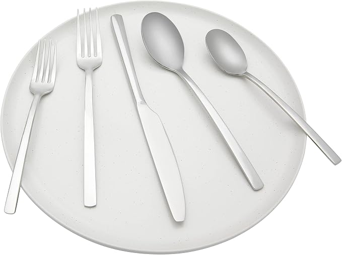 Cambridge Silversmiths Beacon Flatware Set, 18/0 Stainless Steel, Dishwasher Safe, Flatware Collection, Mirror, 20-Piece, Service for 4 - Image 4
