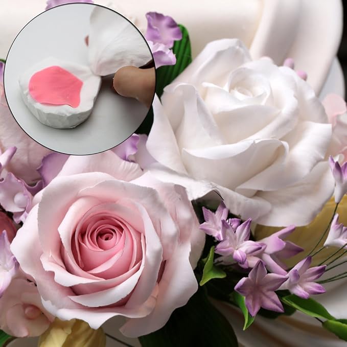 SK 3D Rose Petals Silicone Mold Fondant Chocolate Molds Baking Cookie Moulds Soap Decorating Molds
