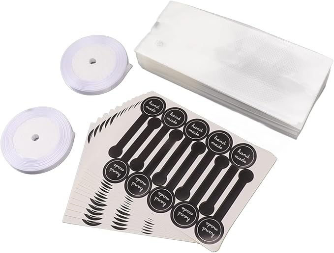 ZJchao 150Pcs Baking Package Bags with Translucent Design and Accessories for Gift Wrapping and Decoration - Image 8