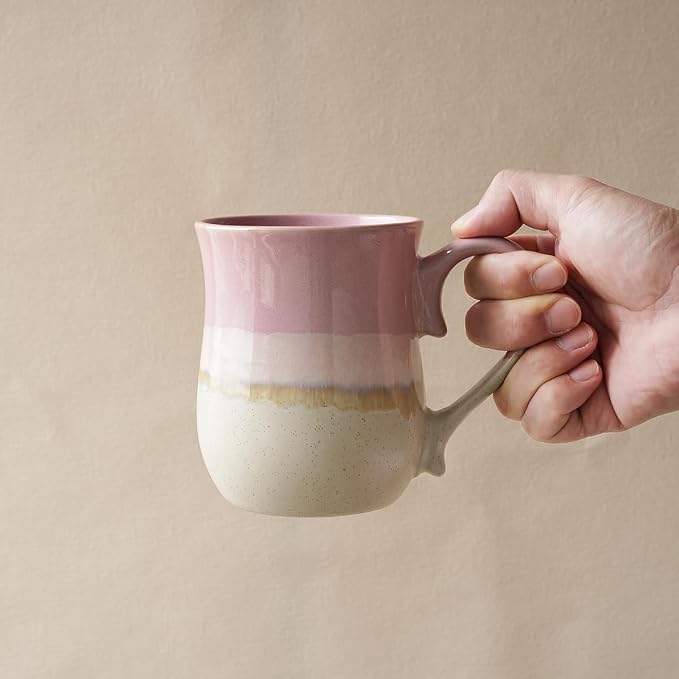 Bosmarlin Large Ceramic Coffee Mug, 20 Oz, Big Tea Cup for Office and Home, Dishwasher and Microwave Safe (Pink, 20 Oz) - Image 6