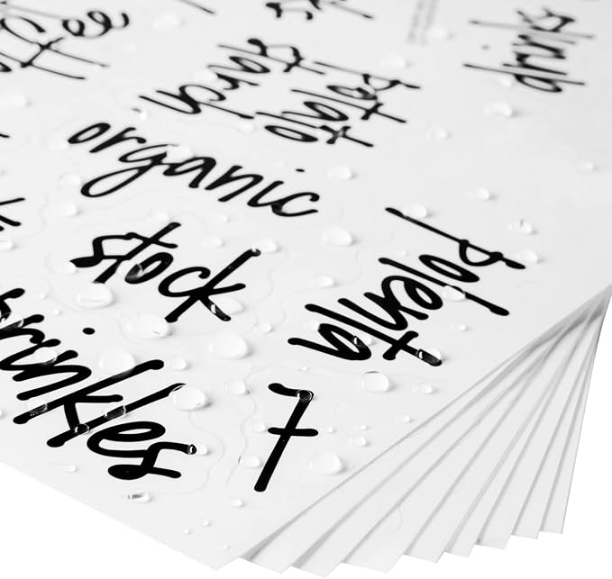 Talented Kitchen Pantry Labels for Food Containers - 157-Piece, Black Script Vinyl - Jar & Bin Labels & Food Storage Organization Stickers - Image 9