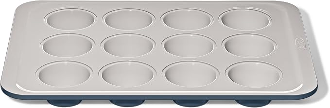OXO Good Grips Non-Stick Pro Ceramic Coated Metal Bakeware 12 Cup Muffin Pan – Storm Blue by Unknown