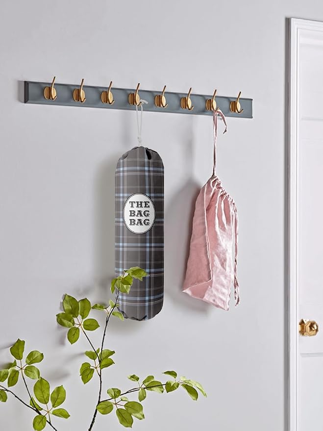 Classic Buffalo Check Plaid Grocery Bags Holder Organizer, Wall Mount Plastic Bags Storage Container Dispenser, Kitchen Housewarming Gift For Women, Family, Friends, Grandma, Mom (A-21) - Image 5