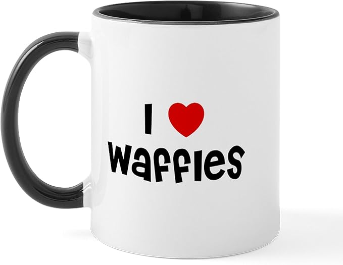 CafePress I * Waffles Mug 11 oz (325 ml) Ceramic Coffee Mug