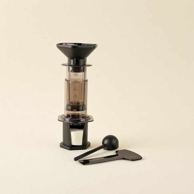 Maker Clear Coffee Brewer Upright Coffee Station With Wide Funnel Top Suitable for Small Kitchen Traveling Home, Brown - Image 3