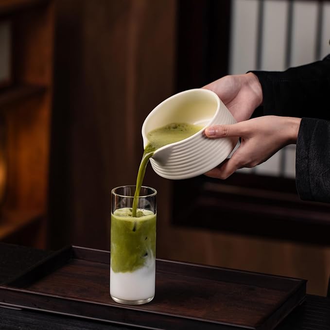 Premium Matcha Ceremony Set – Complete 9-Pcs Ritual Kit – Presented in Luxury Magnetic Gift Box, Perfect for Gifting or Self-Care (Milky White)