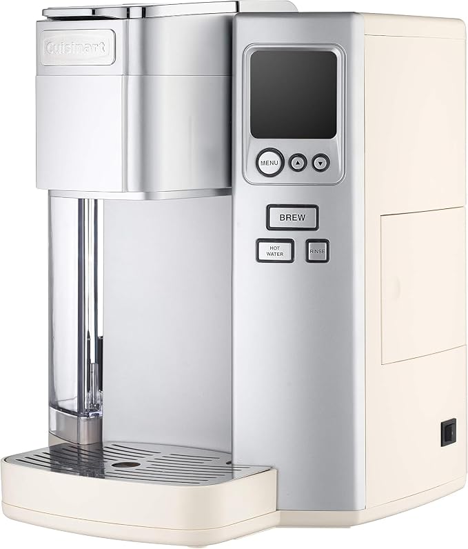 Cuisinart Coffee Maker, Single Serve 72-Ounce Reservoir Coffee Machine, Programmable Brewing & Hot Water Dispenser, Stainless Steel, Cream - Image 6