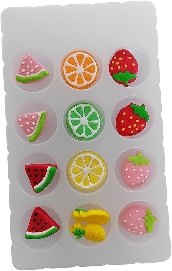 Edible Fruit Cake Decorations, Edible Watermelon Pineapple Strawberry Cupcake Toppers, DIY Cake Toppers Icing Frosting Cookie Decorating Birthday Halloween Christmas Supplies by Homankit