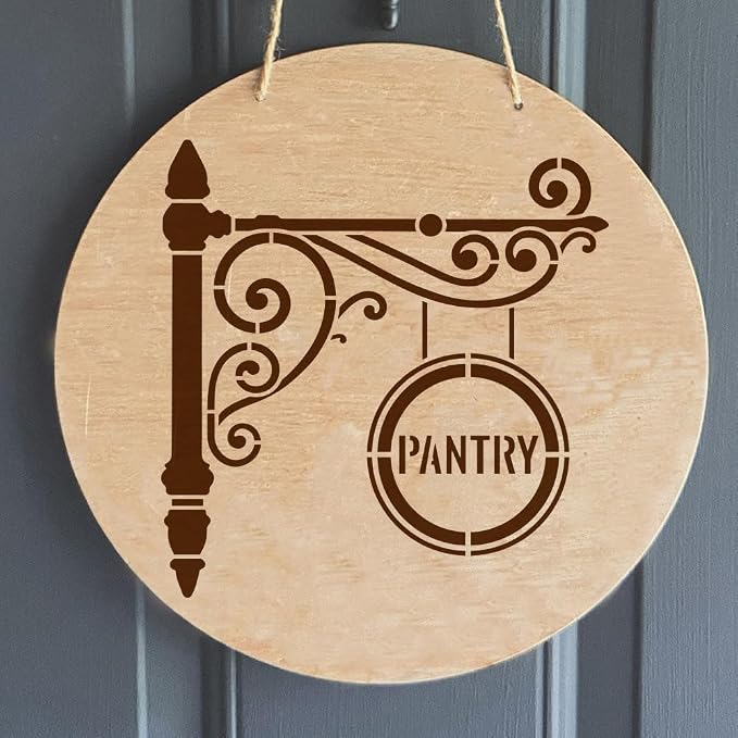 FINGERINSPIRE Pantry Stencil with Paint Brush 11.8x11.8inch Reusable Kitchen Sign Drawing Template Decorative Pantry Sign Pattern Stencil for Painting on Wall Wood Home Kitchen Restaurant Decoration - Image 6