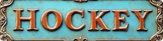 Bar Sign Bar Gifts Vintage Metal Wall Decor Sign"HOCKEY" Street Sign Funny Man Cave Decor Accessories for Home, Bar, Bathroom, Bedroom 4 X 16 inches by Unknown