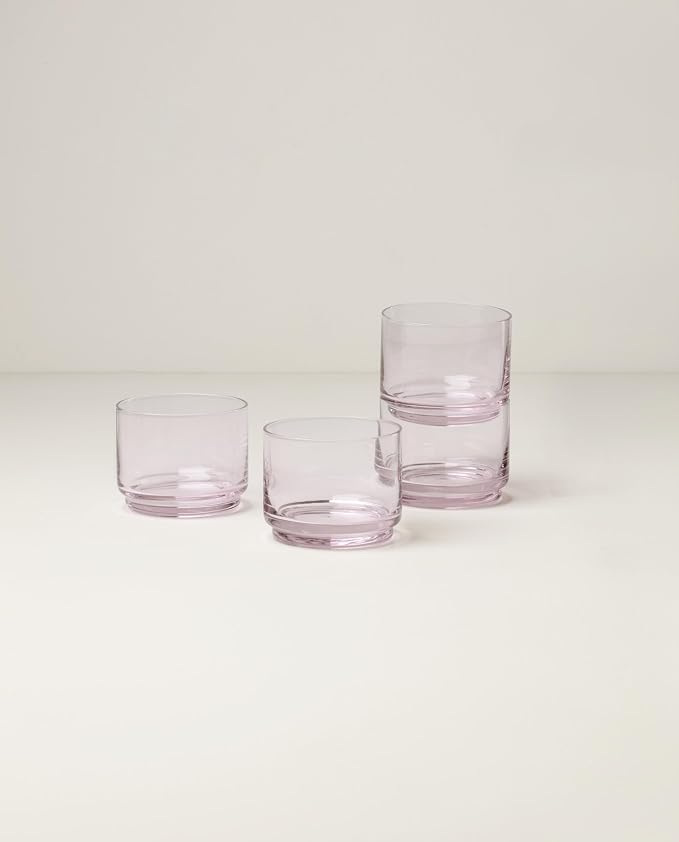 Lenox 897837 Tuscany Classics Stackable Short Glasses, Set Of 4, Blush - Image 2