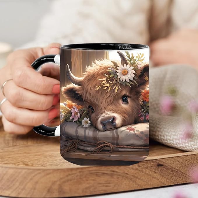 Highland Cow Gifts for Woman, Highland Cow Coffee Mug, Cow Iced Coffee Cup, Western Cows Gifts, Cow Gifts Set for Women Cow Lovers, Cows Drinking cup,11oz Mug - Image 4