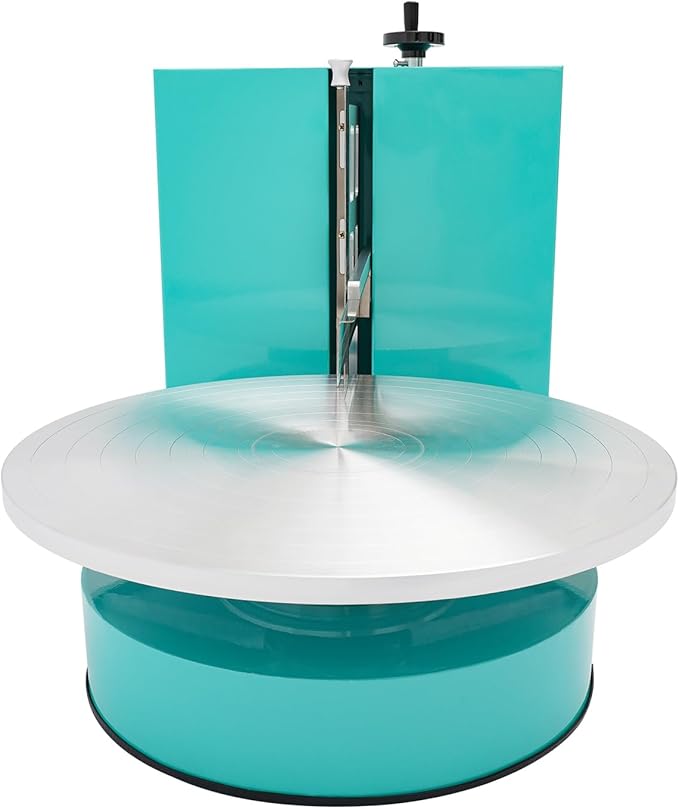 Cake Icing Machine 200W Auto Cream Spreading Machine w/Scraper & LCD Display, Professional Cake Decorating Machine Frosting Turntable for 4-16 Inch Cakes, 7.87" Height Adjustable of Spatula (Green)