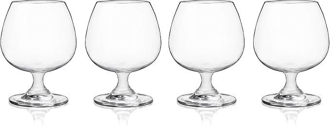 True Brandy Bourbon Whiskey Cognac Scotch Drinking Glasses, Superb Lead-Free Crystal Snifter Glass for Cocktail Party Dishwasher Safe, 14 oz, Set of 4 - Image 6