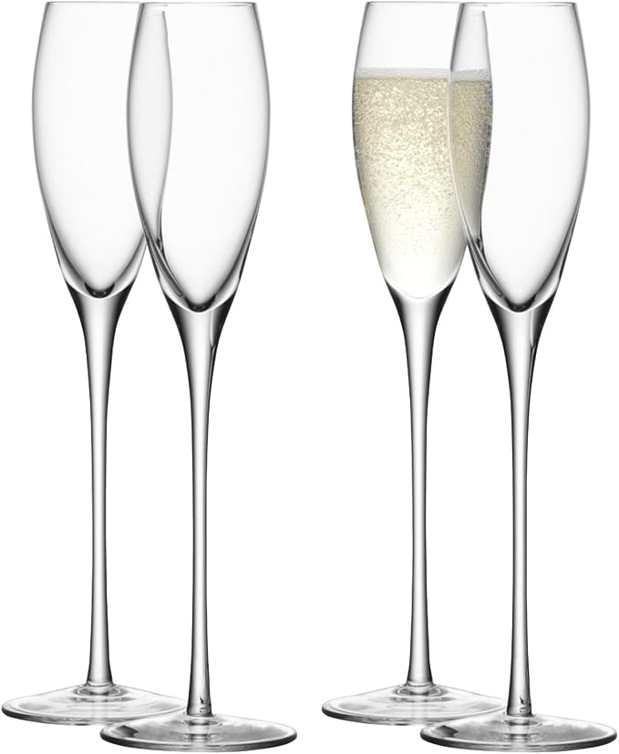 LSA International Wine Champagne Flute (4 Pack), 5.4 fl. oz., Clear by LSA+International