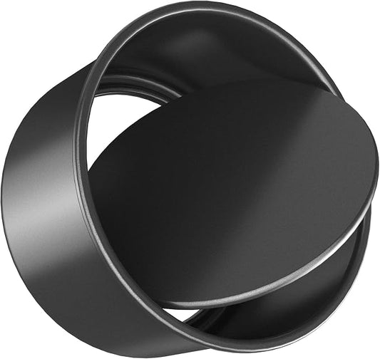 CHEFMADE Round Cake Pan, 6-Inch Chiffon Pan with Removable Loose Bottom | Non-stick carbon steel round baking pan, oven & Instant Pot. Ideal for chiffon, angel food, and sponge cakes (Black) by CHEFMADE