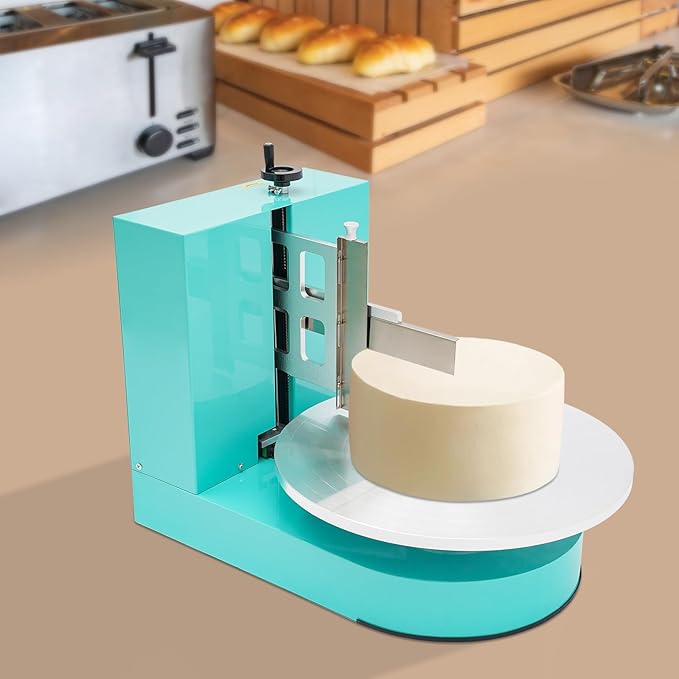 Cake Icing Machine 200W Auto Cream Spreading Machine w/Scraper & LCD Display, Professional Cake Decorating Machine Frosting Turntable for 4-16 Inch Cakes, 7.87" Height Adjustable of Spatula (Green)