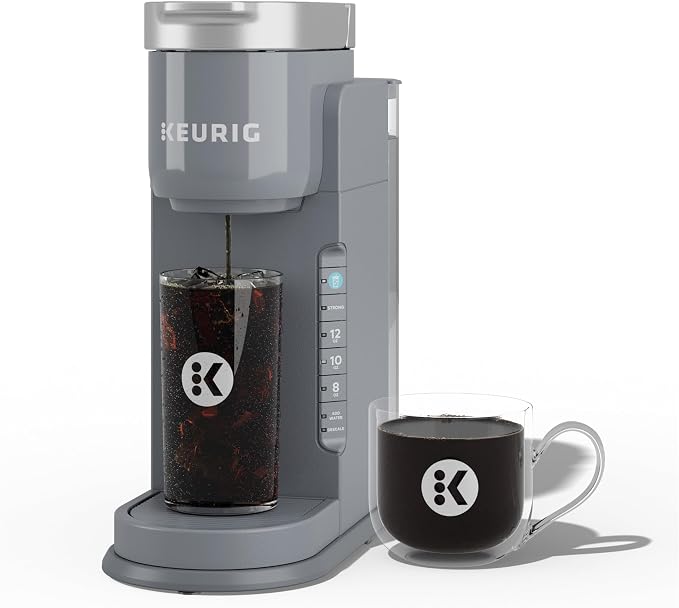 Keurig K-Iced Coffee Maker, Single Serve K-Cup Pod Iced Coffee Maker, With Hot and Cold Coffee Capabilities, Brews Any K-Cup Pod, Gray | Hot, Cold Coffee Capabilities, Brews Any K-Cup Pod by Keurig