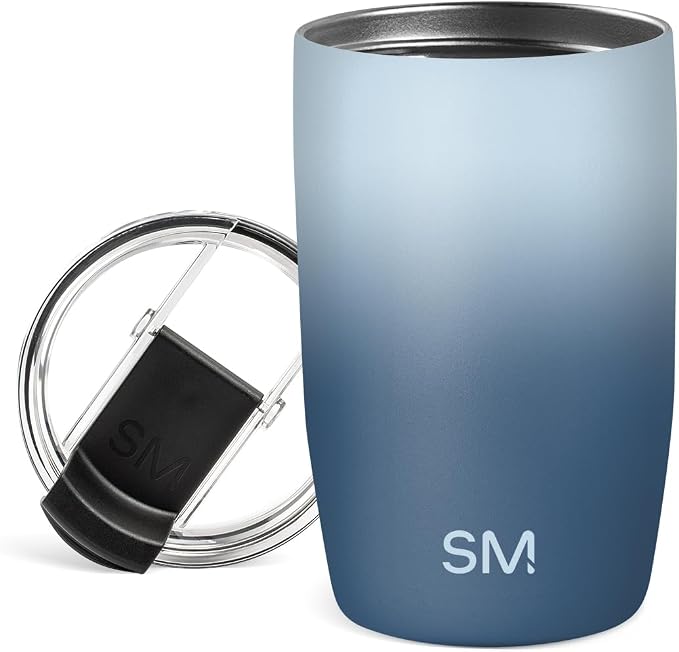 Simple Modern Travel Coffee Mug with Lid | 12oz | Ombré | Voyager Coffee Cup, Coffee Tumbler for Hot & Iced Drinks | Insulated Stainless Steel Travel Mug | Stormy Skies by Unknown