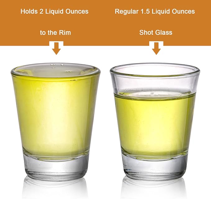 Tebery 30 Pcs 60ml Shot Glasses, 2oz Heavy Base Shot Glasses Sets, Round Glassware Shot Glass, Clear Glass for Vodka, Whiskey, Tequila, Espresso, Liquor - Image 3