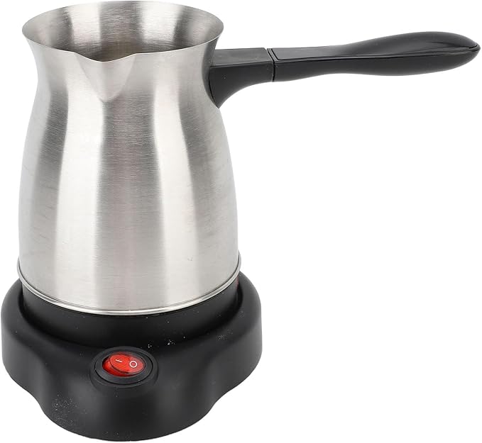 Eujgoov Electric Turkish Coffee Maker Stainless Steel Coffee Machine 600ml Multifunctional Pot with Anti Scald Handle Dual Protection for Tea Milk Home Office - Image 4