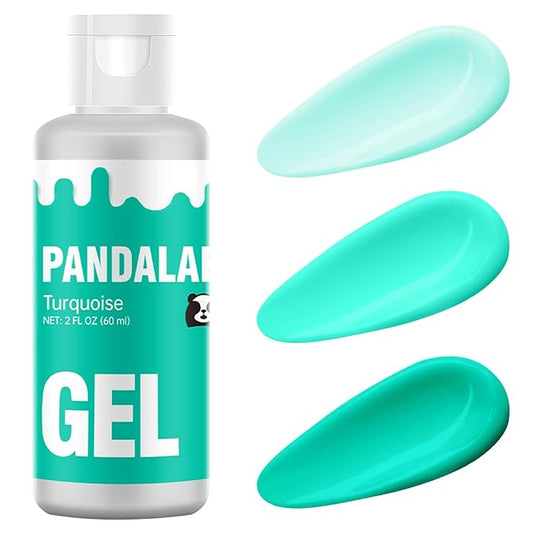 Turquoise Gel Food Coloring - Pandalab 2 Ounce High Concentrated Food Dye for Baking, Cake, Cookie, Fondant, Icing, Easter Egg, Macaron, DIY Slime (60ml)