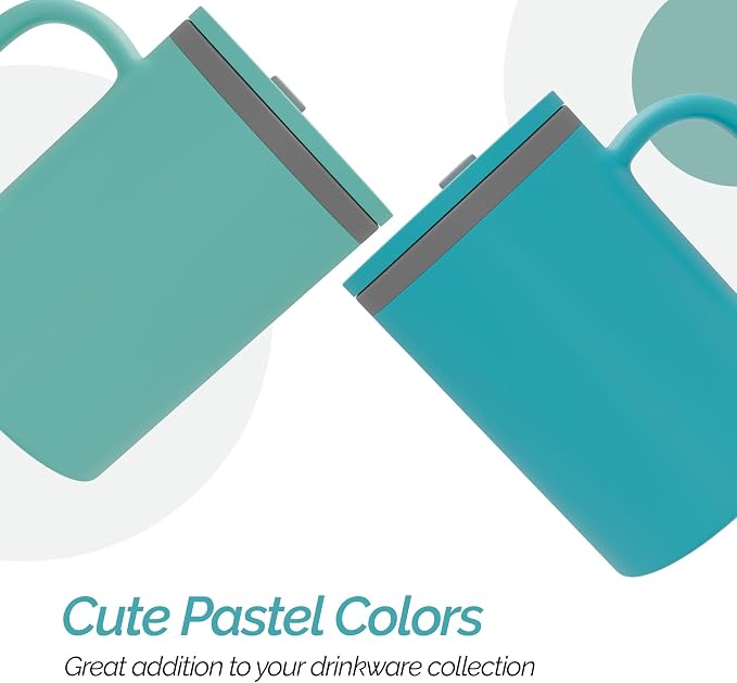 Copco Iconic Desk Mug 16 Oz - Aqua & Mint, Set of 2 - Image 4