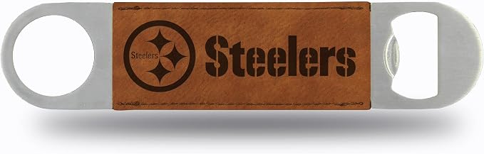 Rico Industries NFL Laser Engraved Bar Blade Faux Leather Laser Engraved Bar Blade - Great Beverage Accessory for Game Day by RicoIndustries
