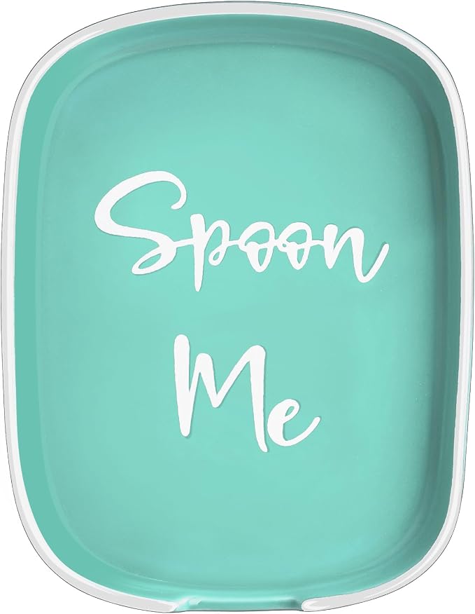 Turquoise Spoon Rest for Stove Top, DAYYET Teal Ceramic Large Spoon Holder, Spoon Rest for Kitchen Counter, Heat-Resistant Cooking Utensil Rest, Teal Kitchen Decor and Accessories by DAYYET