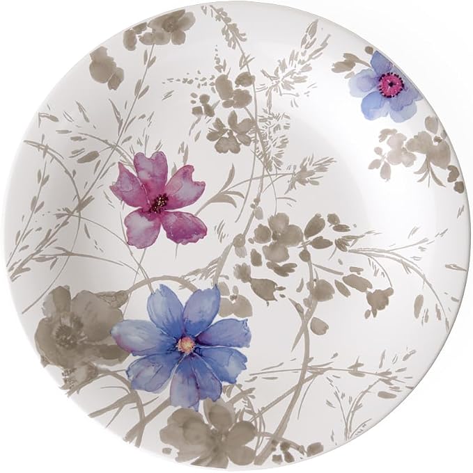 Villeroy & Boch Mariefleur Gris Basic Breakfast Plate, 21 cm, Premium Porcelain, White/Multicoloured by Unknown