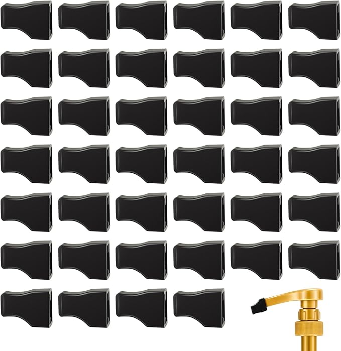 40 Pcs Coffee Syrup Pump Caps, Black Rubber Syrup Pump Covers for Pour Dispenser, Oil Liquor Bottle, Sugar Condiments Olive Bottle Clean Preserved