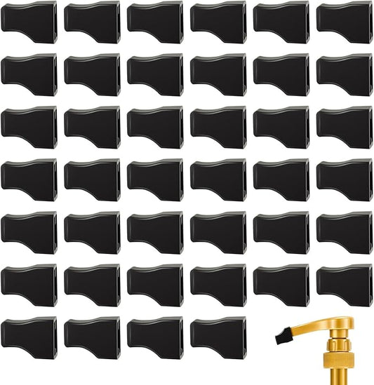 40 Pcs Coffee Syrup Pump Caps, Black Rubber Syrup Pump Covers for Pour Dispenser, Oil Liquor Bottle, Sugar Condiments Olive Bottle Clean Preserved