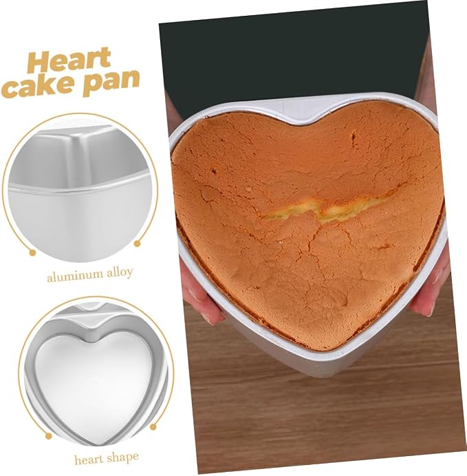 2pcs Heart Shaped Non-stick Metal Cake Pans Removable Bottom Easy Release Corrosion-resistant for Baking Cake Baking Pans - Image 5