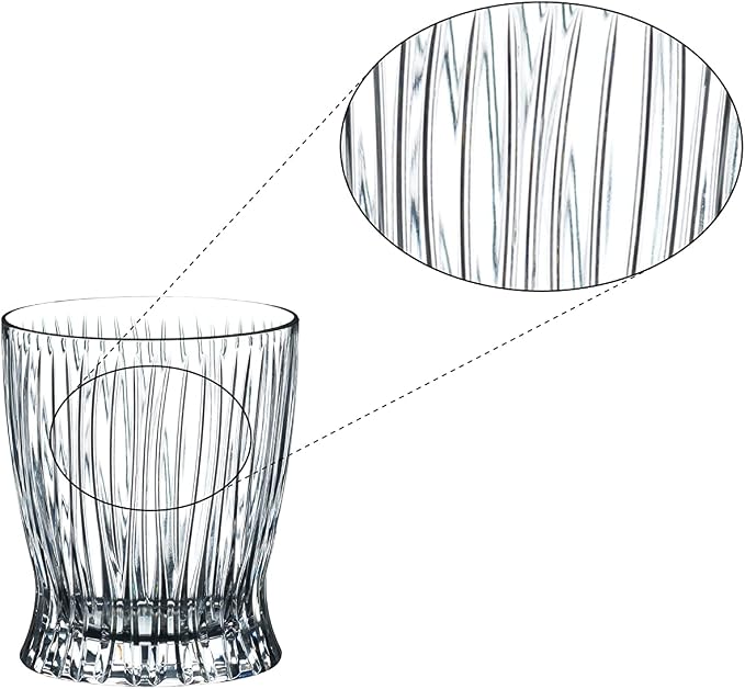Riedel Fire Whisky, Set of 2 | 3.31" x 3.31" x 3.86" Glasses with Dynamic Flame-Like Decoration - Machine-Made & Dishwasher Safe for Neat Whisky - Image 2