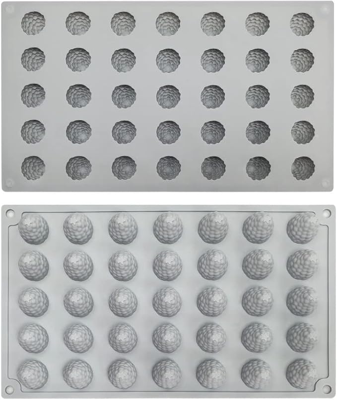 mostsom 35-Cavity 3D Raspberry Silicone Mold for Fondant Chocolate Candy Gum Paste Polymer Clay Resin Kitchen Baking Sugar Craft Cake Cupcake Decorating Tools (Raspberry D)
