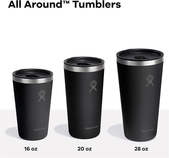 Hydro Flask All Around Tumbler Press-In Lid, Insulated Travel Mug, Stainless Steel Coffee Cup 16 Oz Harbor Blue - Image 4