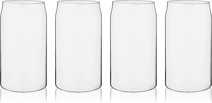 True Beer Can Glasses, Clear Tumblers, Superior Cocktail, Water, Juice, Iced Coffee, Soda, Beverage Drinking Glass, Kitchen Glassware Sets, Drinkware, Home Bar, 16 oz Set of 4 - Image 11