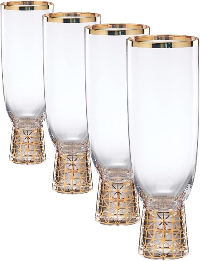Lenox 897411 Tuscany Classics Gold Frost Flutes, Set of 4 (Pack of 4) by Lenox