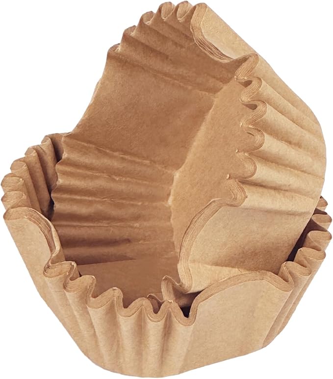 qiqee Square Cupcake Liners, 500 Count, Natural Brown,Standard Size - Image 2