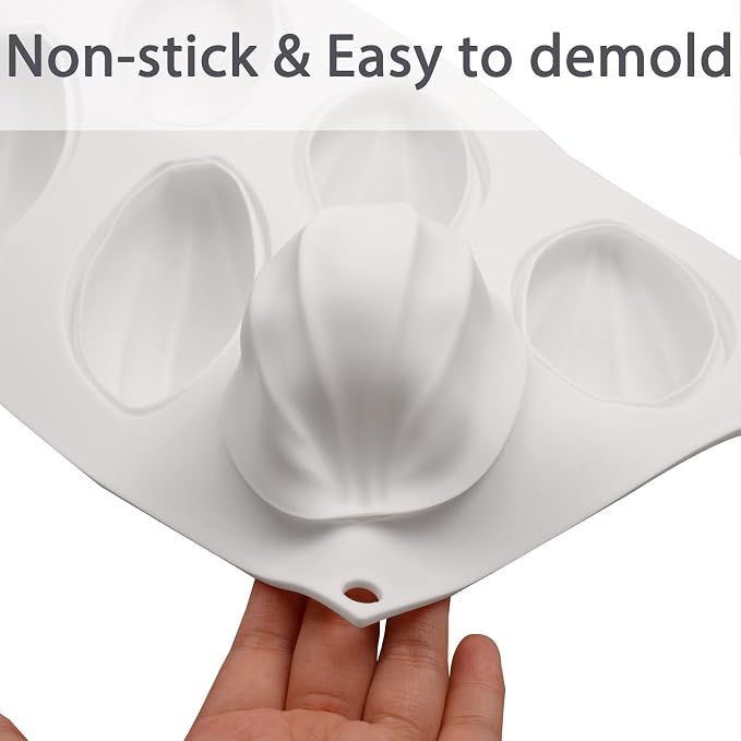Silicone Coffee Bean Mold 6-Cavity, 29.5 x 18.8 cm | Pack of 2, 3D Cacao Pod Shape, Non-Stick Release, For Chocolate & Desserts, Food-Grade Silicone - Image 8