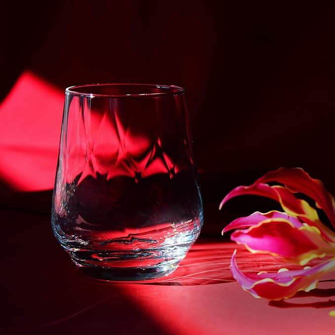 KROSNO Water Glasses Set of 3, 14.54 oz, LUMI Splendour Collection | Drinking Glasses, Lead-Free Crystal Glassware, Juice Glasses, Water Glass Set, Dishwasher Safe, Made in Europe - Image 5