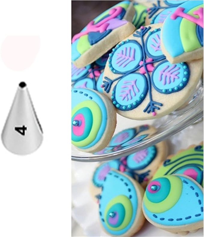 FantasyDay Cake Decorating Set, 7 Pieces Stainless Steel Icing Piping Nozzles Tips Kit - Christmas Holiday Birthday Anniversary Wedding Cupcakes Cakes Cookies Dessert Candy Pastry DIY Making Tools #6