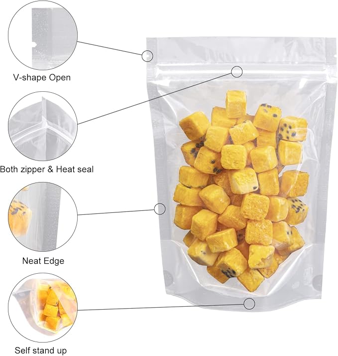 30Pcs14"X20" Clear Stand Up Zipper Seal Bags,Reuseable Ziplock Plastic Pouch for Food Storage, Transparent Sealing Food Pouches Snack Packing,Cookie,Snack,Spices,Pet Food and Drinking - Image 3