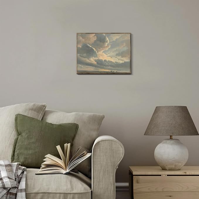 XOCUUI Unframed Canvas Wall Art Vintage Decor, Home Decor Classical Oil Painting Cloud Study Canvas Prints Wall Decorations Bathroom Decor Wall Art, 8"x10" - Image 4