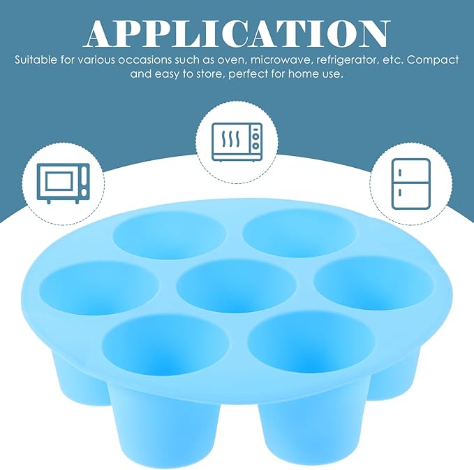 Silicone Muffin Cake Mold Non-stick Baking Pan for Air Fryer Small Blue Cupcake Tray Non-deformable Bakeware for Muffins and Chocolate Cakes