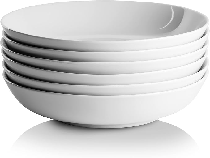 10 Strawberry Street Simply White 36 Oz Pasta/Dinner Bowl, Set of 6 - Image 2