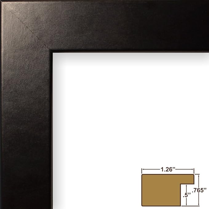 Craig Frames 18 by 18-Inch Picture Frame, Smooth Finish, 1.25-Inch Wide, Black - Image 2